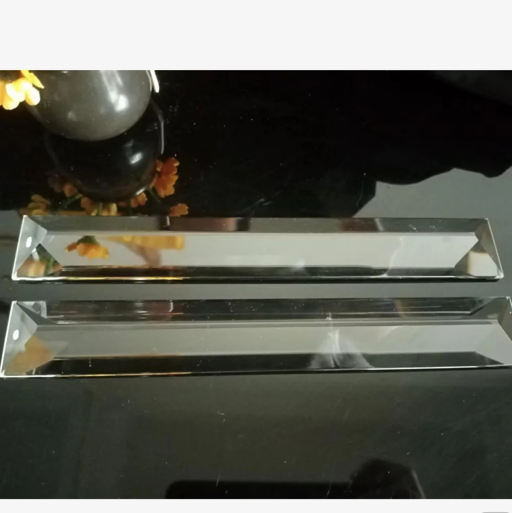 

Camal 1 шт. прозрачные 200 мм x 30 мм прямоугольные стеклянные кристаллы длинные подвески 1 отверстие люстра SunCatcher призмы осветительная часть свадебный декор