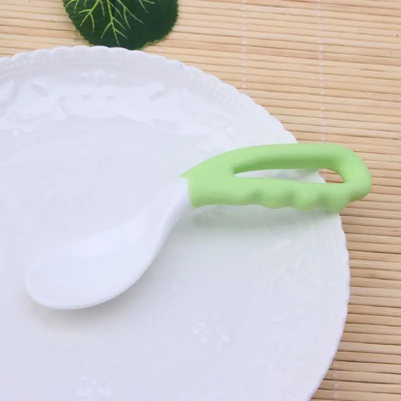 

Baby Soft Spoon Safety Curved Infant Learning Feeding Flatware Children