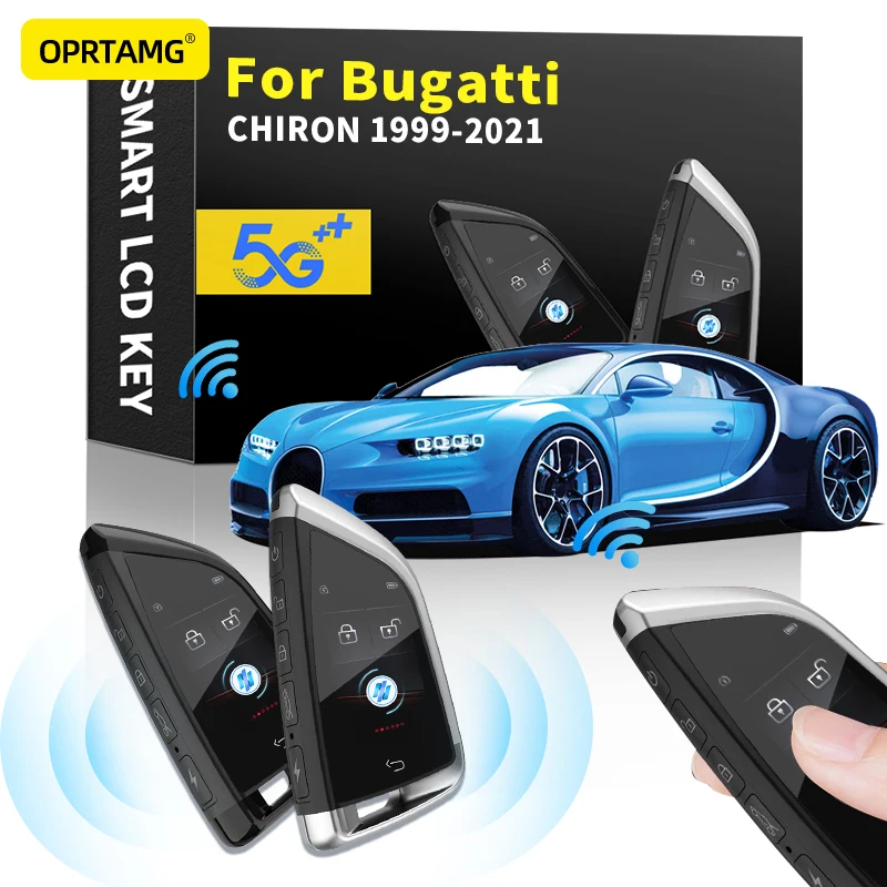 

NEW LCD KEY For Bugatti CHIRON 1999-2022 Smart key Modified key Car Smart Remote Control Key LCD Display Screen Auto Accessories