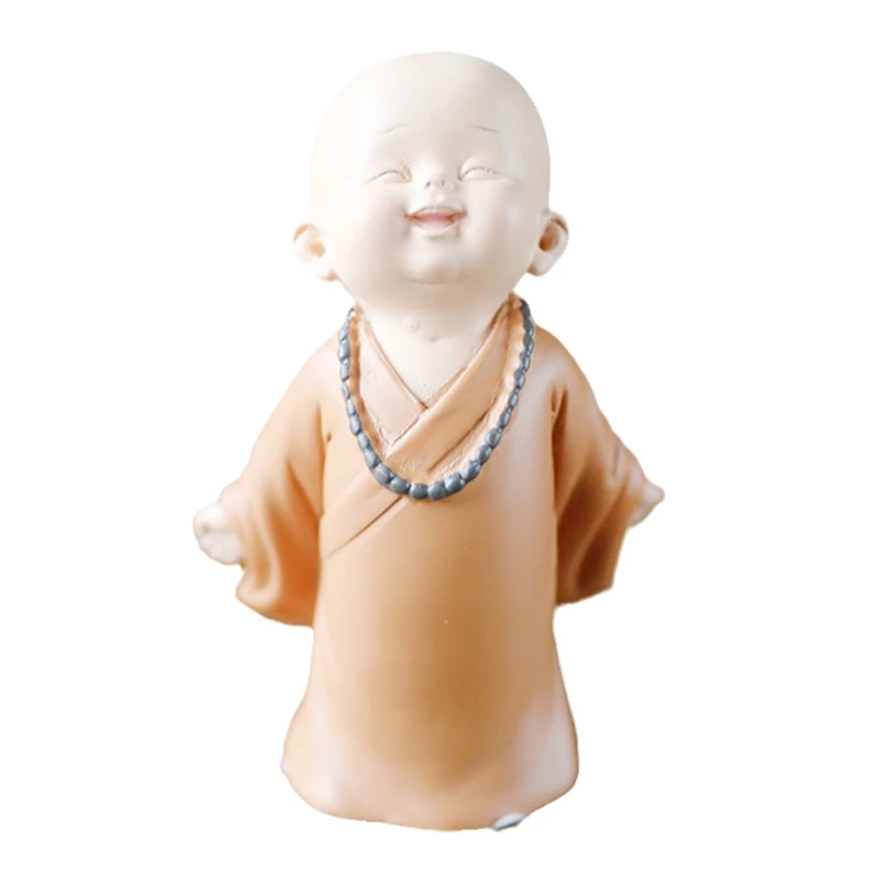 Статуэтка маленького монаха из смолы миниатюрная буддийская статуэтка