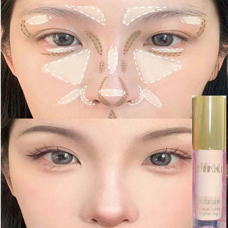 

Liquid Contour Eye Shadow Nose Shadow Brightening Foundation Fluid Brown Bronzers Highlighter Shimmer Matte Cosmetics Makeup