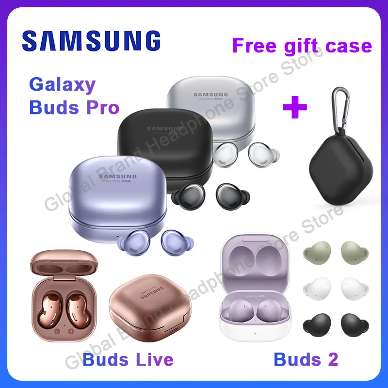 Original Samsung Galaxy Buds Pro/Buds 2/Buds Live Wireless bluetooth Headset sports running headphone HK Version + Free Cover
