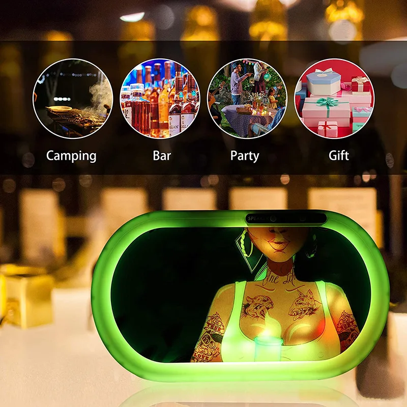 

LED Rolling Tray большой Bluetooth табак, трава лоток для музыки портативный ручной травяной измельчитель для хранения сигарет