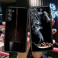 coffee and coffee beans phone cover hull for samsung galaxy s6 s7 s8 s9 s10e s20 s21 s5 s30 plus s20 fe 5g lite ultra edge