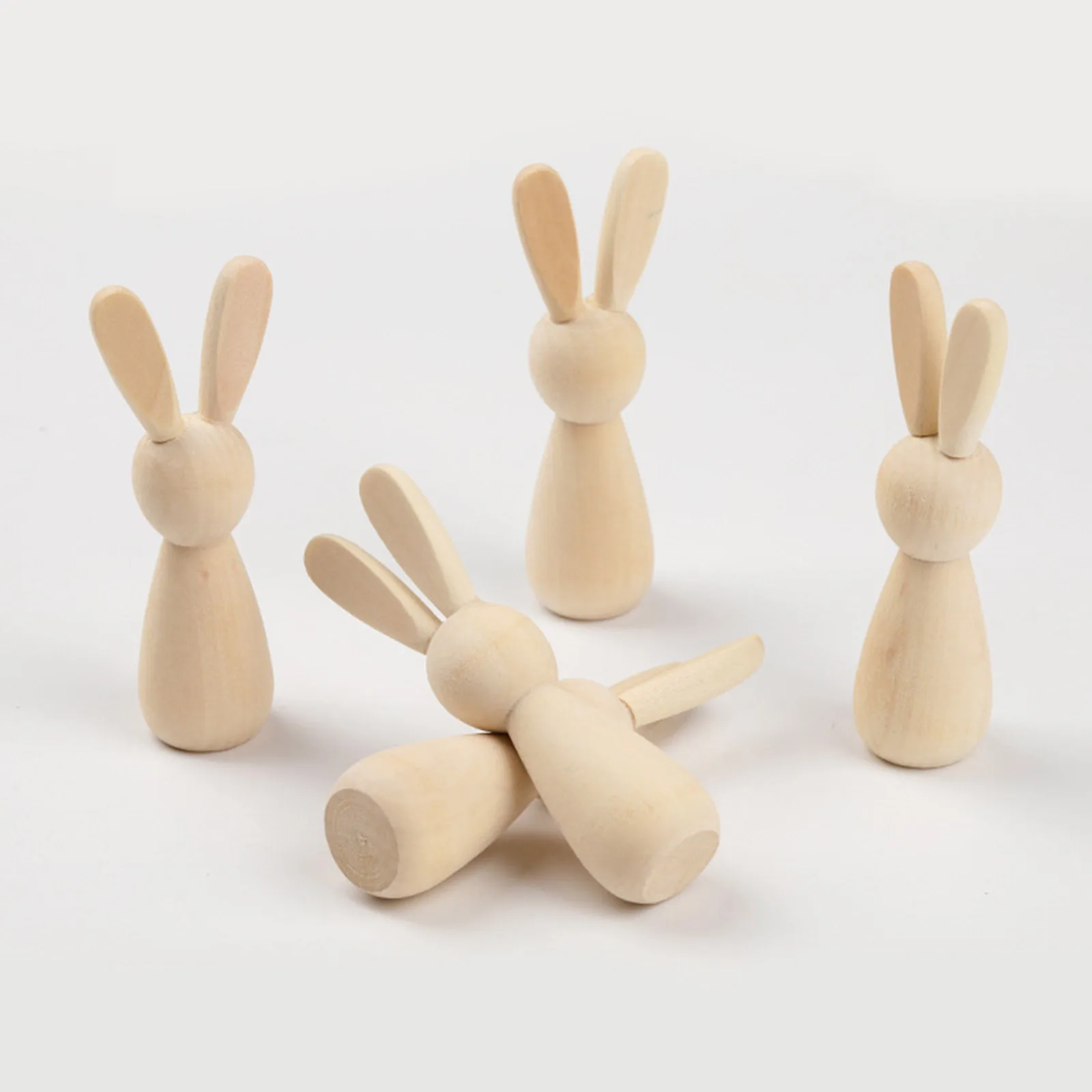 

1 шт., детский деревянный кролик, 8,8x3 см