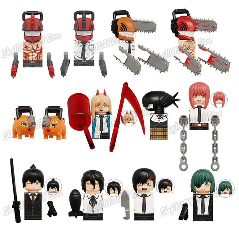 

Blocks Chainsaw Man Denji Pochita Anime Bricks Cartoon Mini Action Toy Figures Building Blocks Assembl Toys Gifts