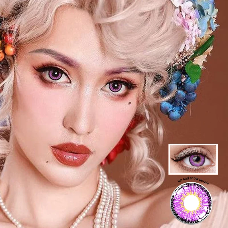 

Colored Contact Lenses Halloween Cospaly Party Cosmetics Gray Brown Purple Lenses Eyescare Contacts Lens Lentes de contacto