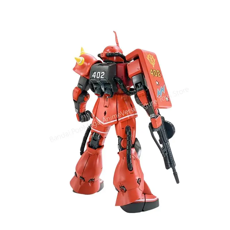 Фото Оригинальный комплект модели Bandai Gundam, аниме-фигурка PB MG 1/100 MS-06FS ZAKU II J.RIDEN'S CUSTOM, экшн-фигурки, игрушки, подарок для детей №4