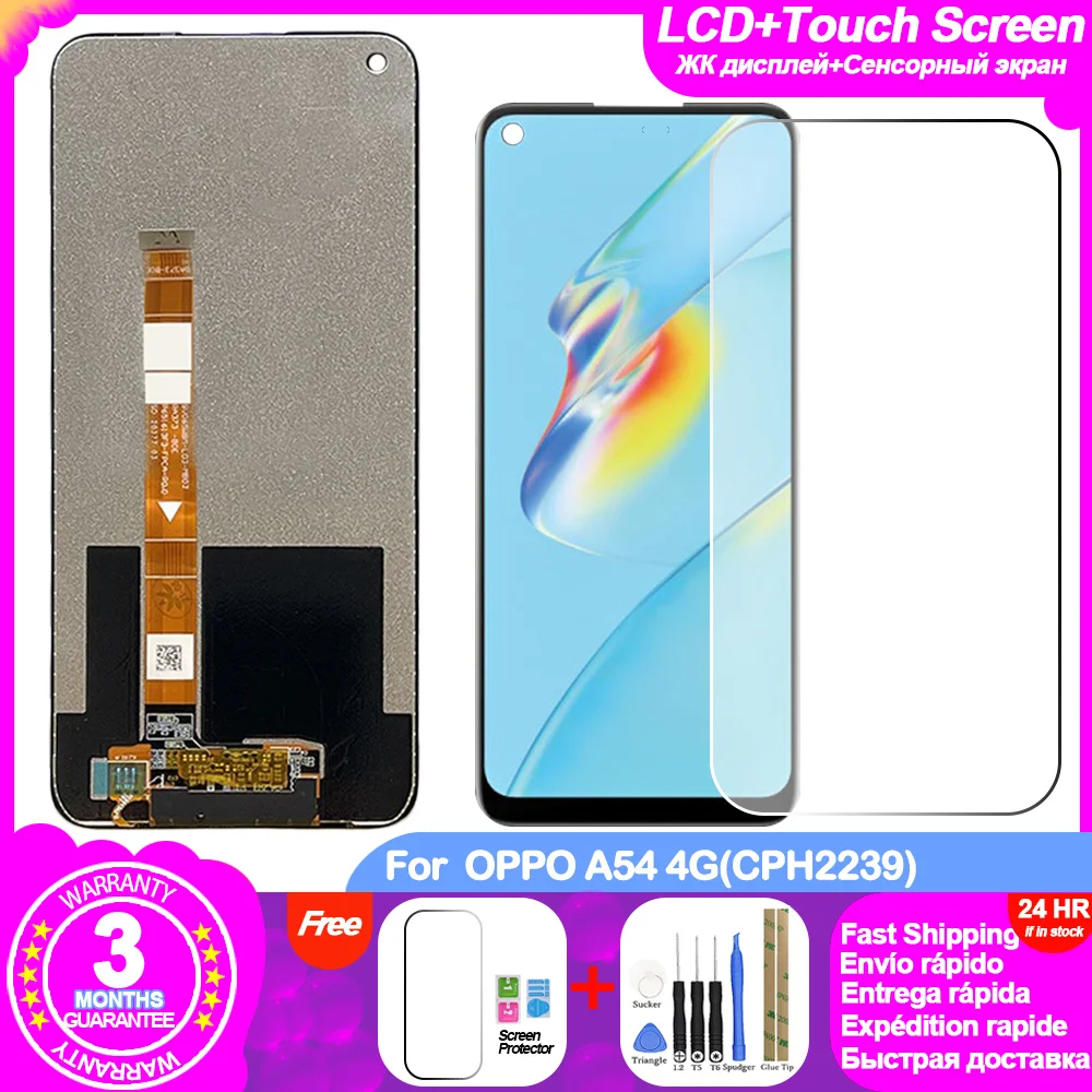 

TFT LCD для OPPO A54 CPH2239 6,51 "ЖК-дисплей сенсорный экран замена дигитайзера в сборе