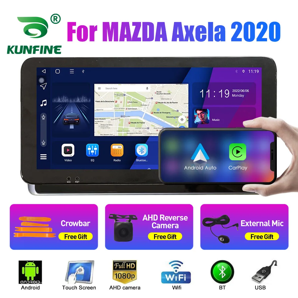

Автомобильный радиоприемник 10,33 дюймов для MAZDA Axela 2020 2Din Android Восьмиядерный автомобильный стерео DVD GPS навигатор плеер QLED экран Carplay