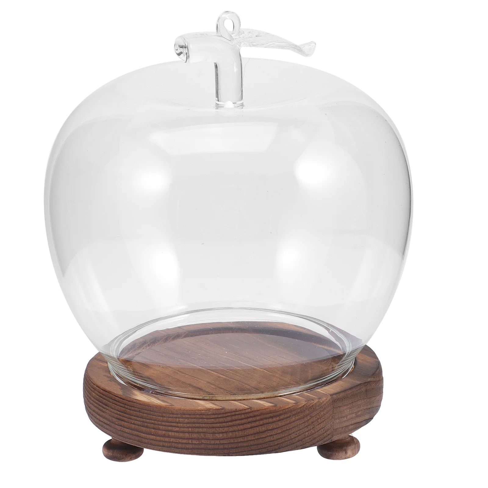 

Valentine's Day Shape Preserved Flower Glass Cover Dust-poof Glass Dome with Luminous Base