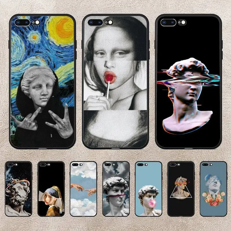 

Great Art Aesthetic David Mona Lisa Phone Case For Huawei Y5 Y62019 Y52018 Y92019 Luxury Funda Case For 9prime2019