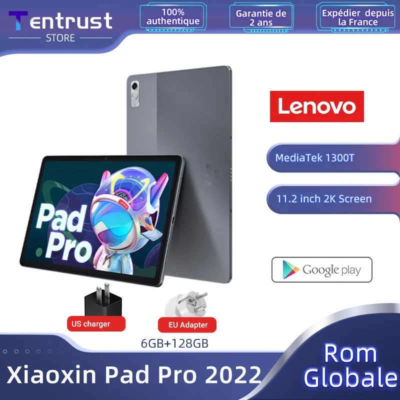 Global Rom Lenovo Xiaoxin Pad Pro 2022 6GB 128GB ROM MediaTek 1300T 13MP Camera Andriod Tablet PC 11.2'' OLED 120Hz Display