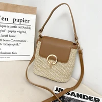 bohemia straw weav shoulder crossbody bag for women flap handbags fashion messenger bag ladies summer beach bags purses 2022