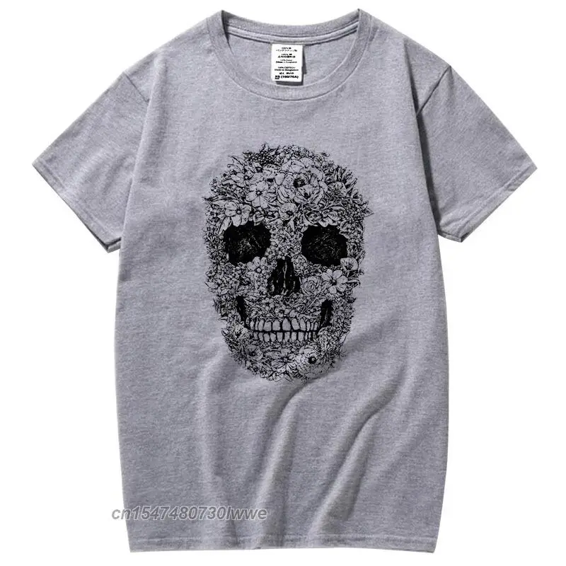 

Cool Men Fashion Casual High Quality 100% Cotton T-Shirt Skull Print T Shirt Men Street Style Cool Soft Fabric Men Tshirt