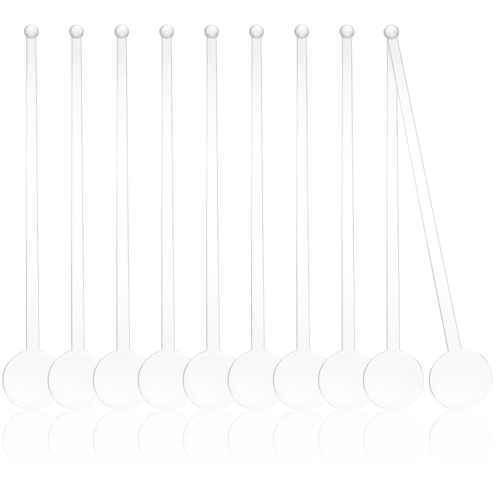 

80 Pcs Coffee Stirrer Dessert Spoons Iced Tea Swizzle Sticks Crystal Glass Whisk Cocktail Stirrers Printable Plastic