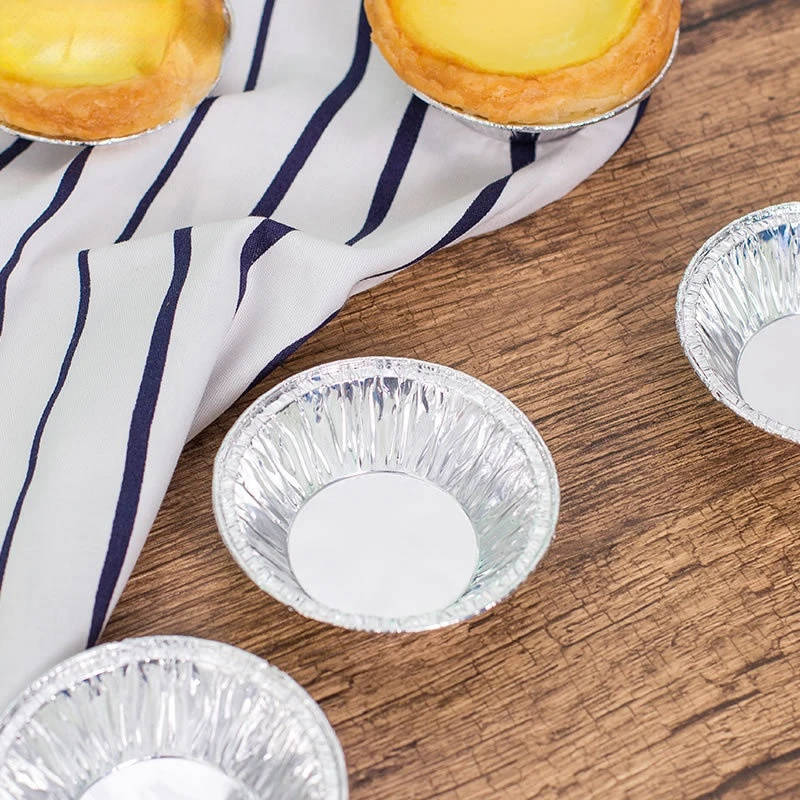 100 шт. Форма для яиц пирога одноразовая Оловянная фольга Tart Tray алюминиевая