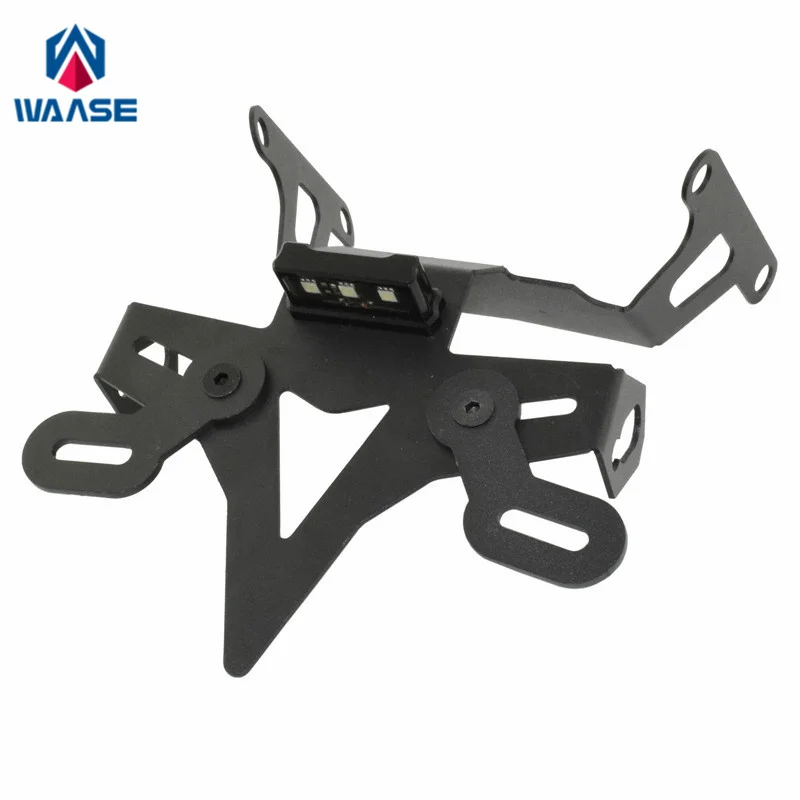 

waase For Honda CB650R CBR650R CB CBR 650 R 2021 2022 Rear Fender Registration Bracket License Plate Holder Frame with LED light