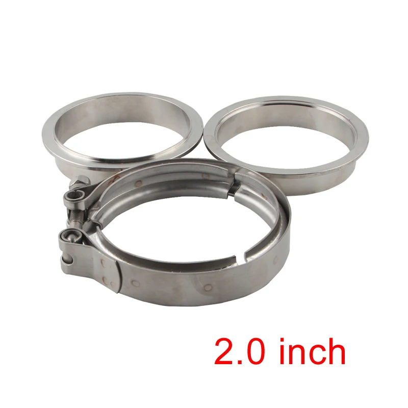 

Free shipping 2" 51mm Stainless Steel Car V-band Male Female Exhaust Flange Vband Clamps V band Clamp Kit Clip