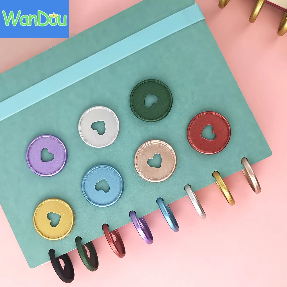 

WanDou 20pcs 35mm Mushroom Binding Disc Binder Notebook Rings Binder Disc Mushroom Binding Ring Notebook Planner Office Supplies