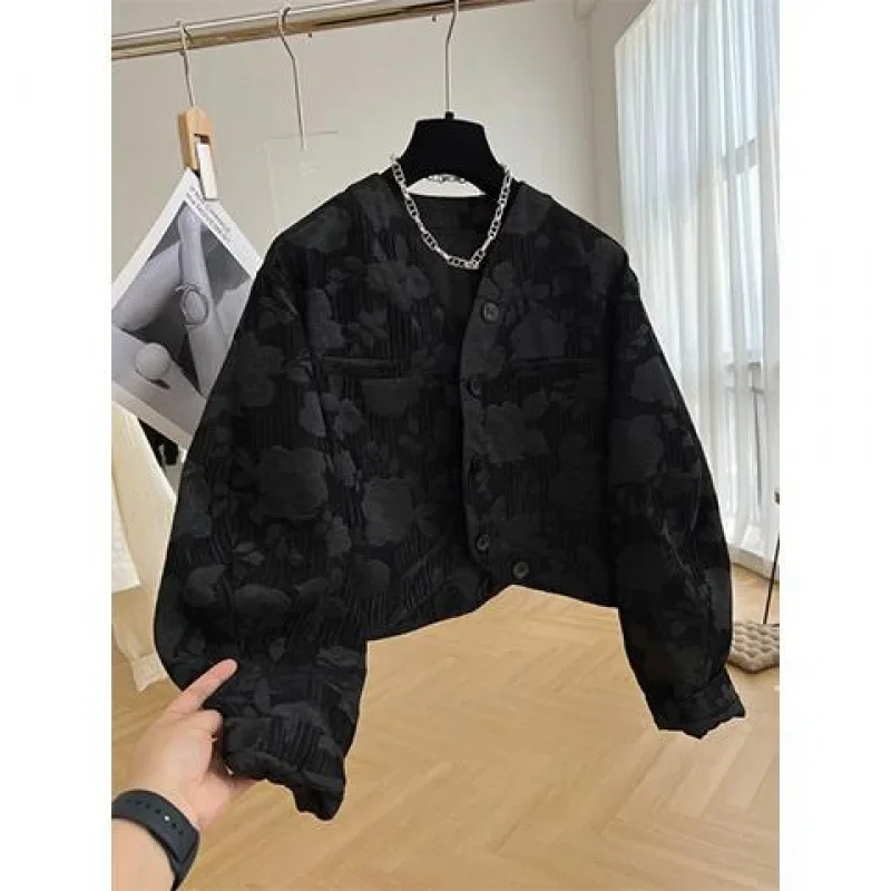 Новинка Осень 2024 Повседневная укороченная куртка из овечьей шерсти с рукавами