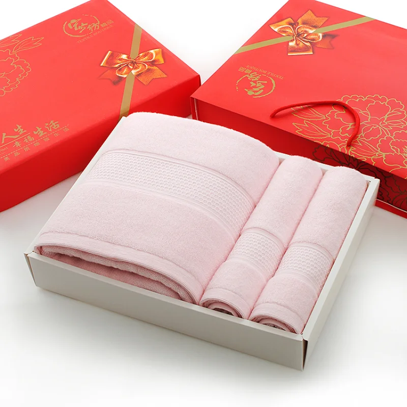 

Роскошный банный полотенце s для взрослых, наборы, полотенце, Подарочная коробка, из трех предметов, абсорбирующий хлопок, для свадьбы, обрат...