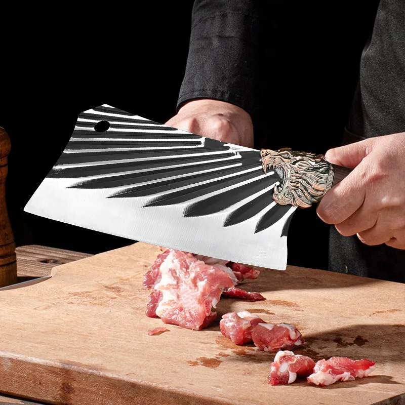 Нож из нержавеющей стали кухонные ножи мясника 8 дюймов Ручная ковка поварские с