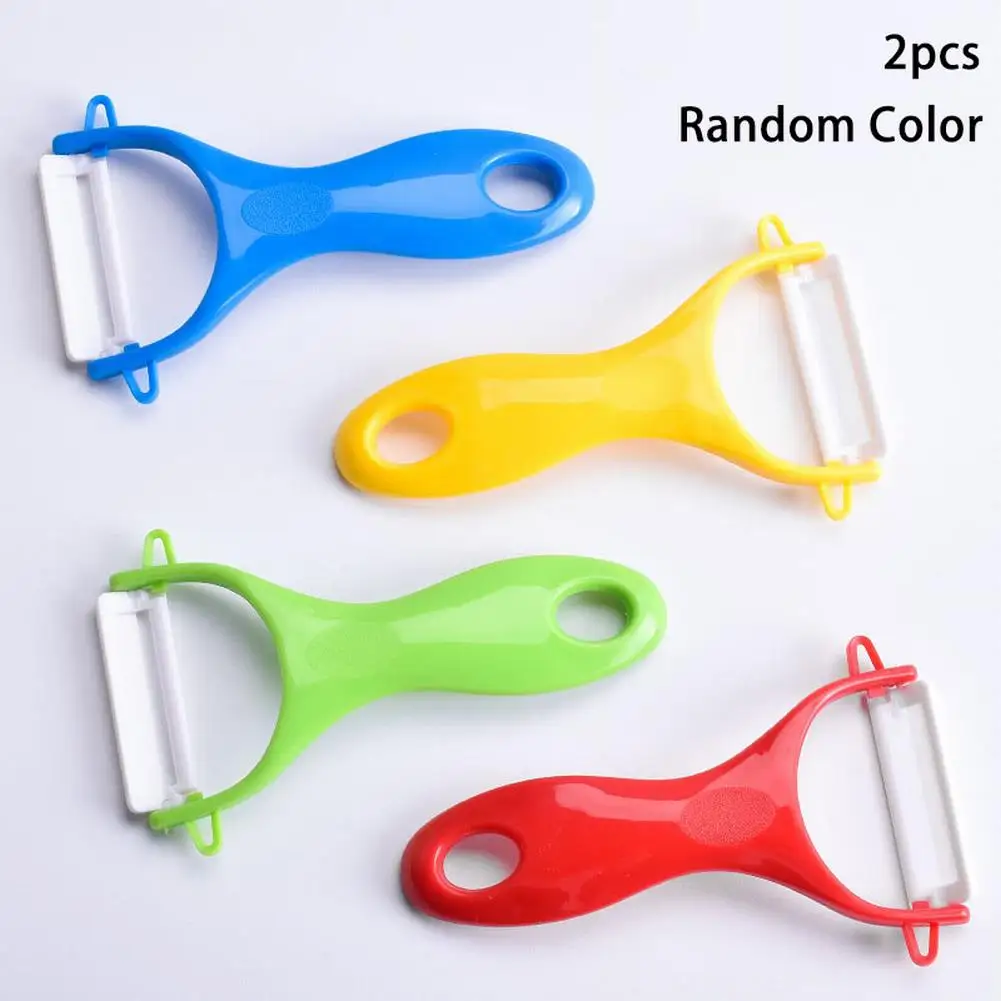 

2pcs Vegetable Peeler Ceramic Potato Peeler Multi-function Carrot Grater Fruit Vegetable Tools Kitchen Accessories
