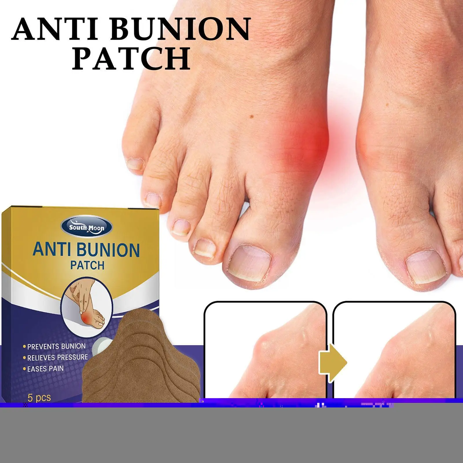 

Anti Bunion Patch Gout Treatment Patch Finger Bunion Care Pain 5pc Bone Plaster Plaster Relief Foot Corrector Patches Thumb T4T6