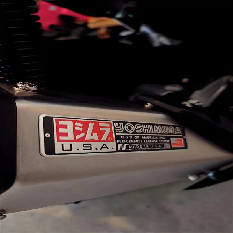 

Motorcycle exhaust aluminum sticker general Scorpion Yoshimura SC exhaust modified high temperature waterproof metal sticker dec