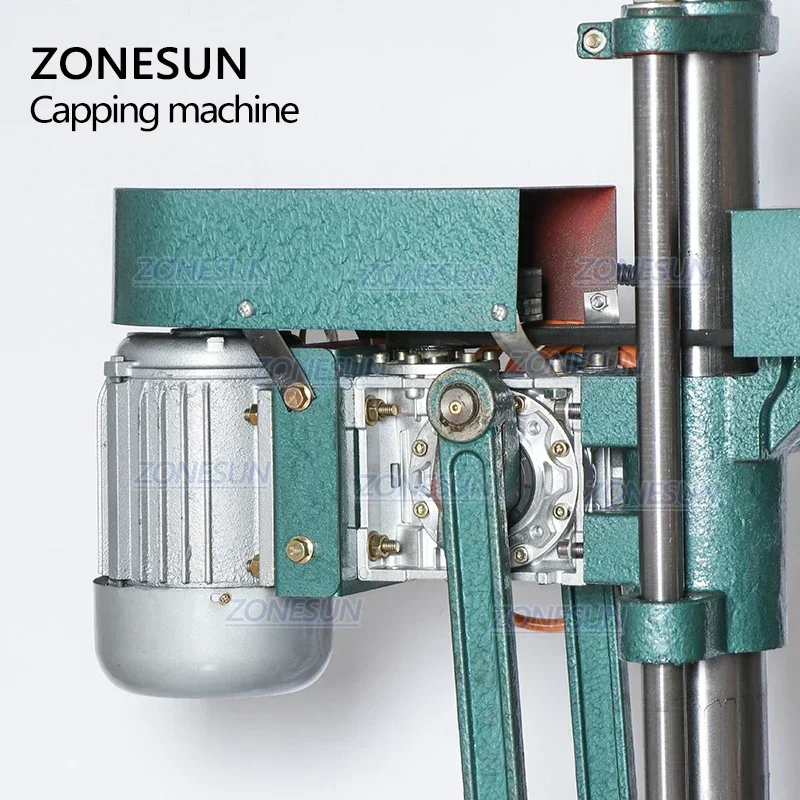 Фото ZONESUN ZS-XG60 ROPP Машина для обжима крышек Соевый соус Вино Газированная вода Бутылка Укупорочная машина с защитой от помех Машина для упаковки пищевых продуктов №3