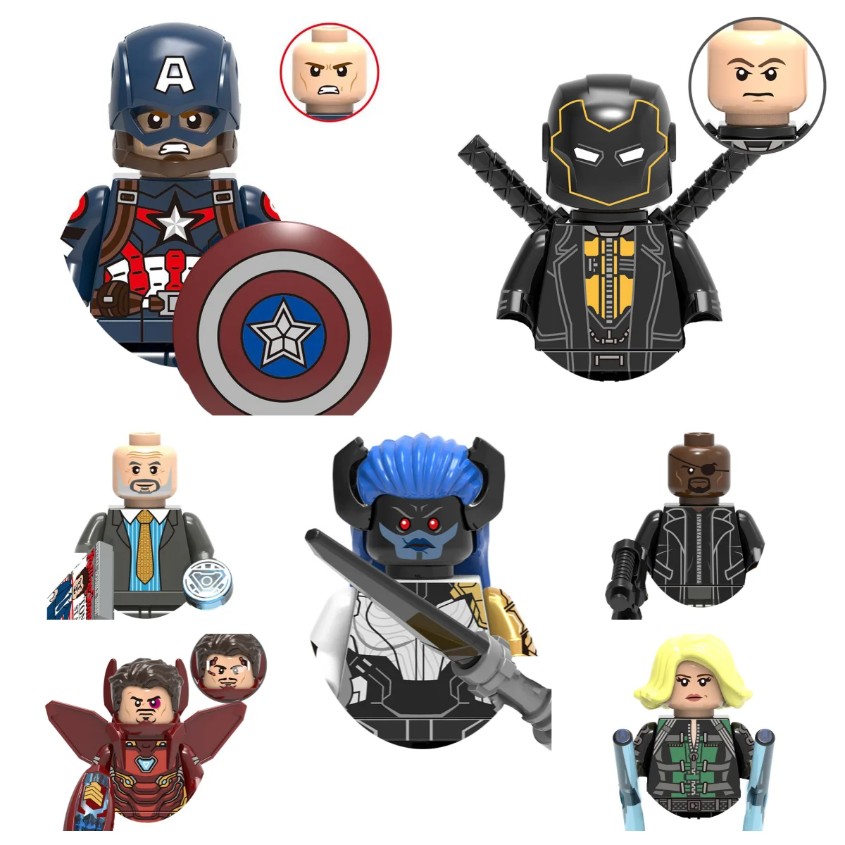 Горячие игрушки новые кирпичи Marvel Мстители супергерои мини-фигурки детские