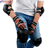 6pcsset kidsyouthadult skateboard knee pads and elbow pads wrist guards protective gear set for roller skating riding scooter
