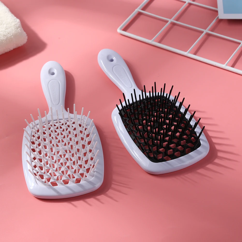 

Hollow Women Scalp Massage Comb Hair Wet Dry Brush Curly Hair Fluffy Styling Brush Salon DIY Hairdressing Tool