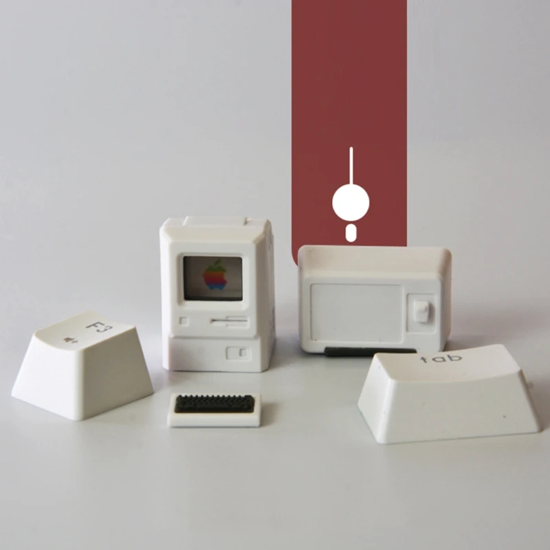Для Macintosh Ретро-клавиатура с подсветкой + 1 5U Карта магнитной панелью