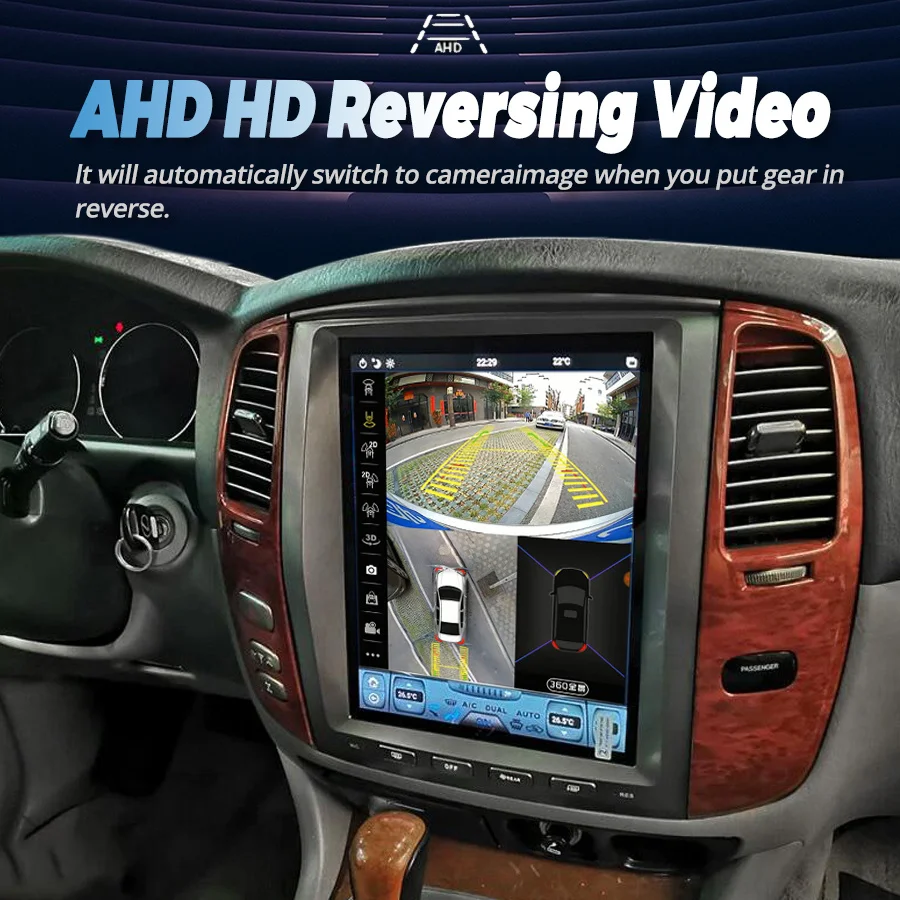 Автомагнитола Tesla Screen Android Radio с GPS, Carplay, мультимедиа-видеоплеером на 128 ГБ для Toyota Land Cruiser 100 2003 и Lexus LX470.