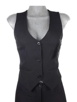 classic womens suit vest business office ladies sleeveless v neck jacket black coat