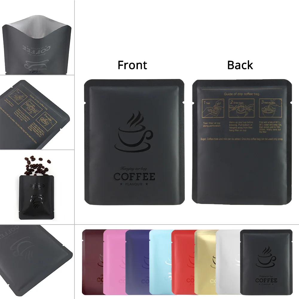 Пакеты для упаковки черного кофе 10 х12 см влагонепроницаемый вакуумный