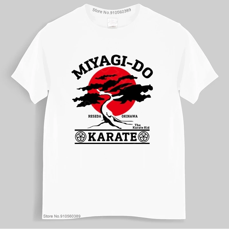 Men Summer Tee Shirts Homme Cotton T-shirt Miyagi Do Bonsai Tree Karate Kid Martialer Arts Japan 80 best Tops Bigger Size