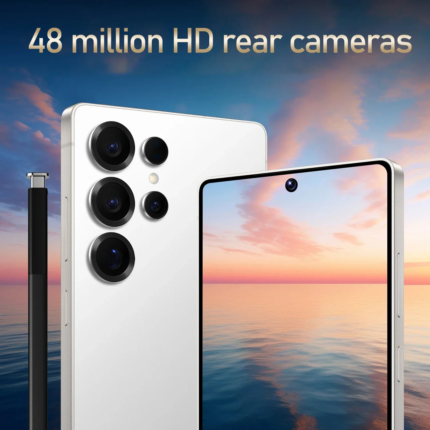 Фото Глобальная версия S25 Ultra Смартфон Android, 6,8 дюйма, 12 ГБ ОЗУ, 512 ГБ ПЗУ, двойная SIM-карта, мобильный телефон, магазин Google Play, 24 + 48 МП, 6800 мАч №4