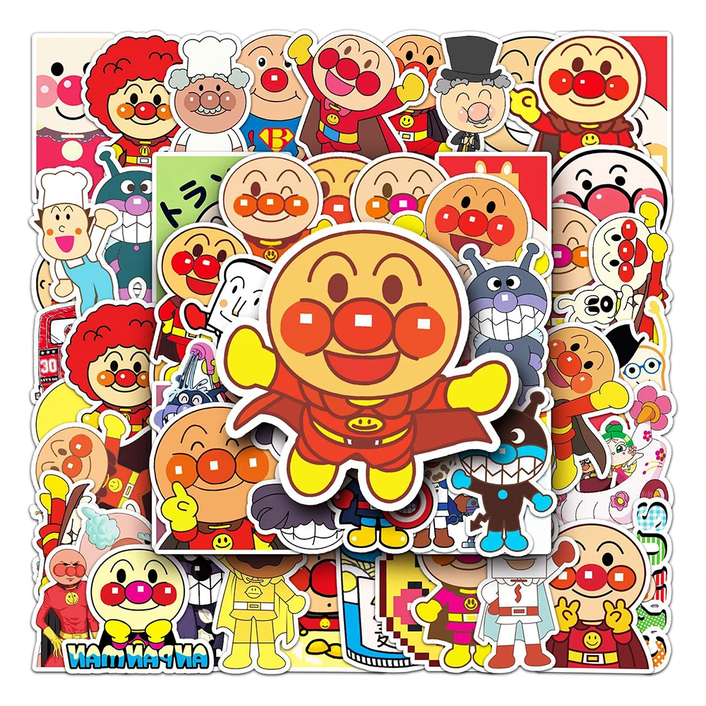 10/30/52 шт. японского аниме Anpanman Наклейки Мультфильм Граффити Игрушка DIY Бутылка для