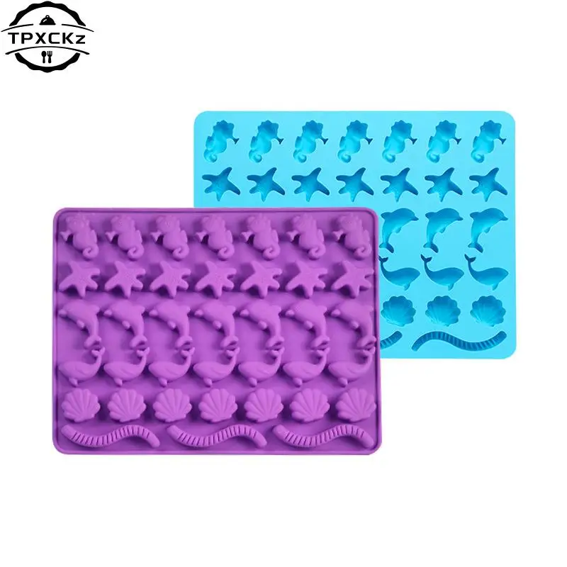 

Marine Animal Starfish Shell Silicone Gummy Mold Candy Chocolate Jelly Ice Cube Pralines Caramels Molds DIY Cake Decorating Tool