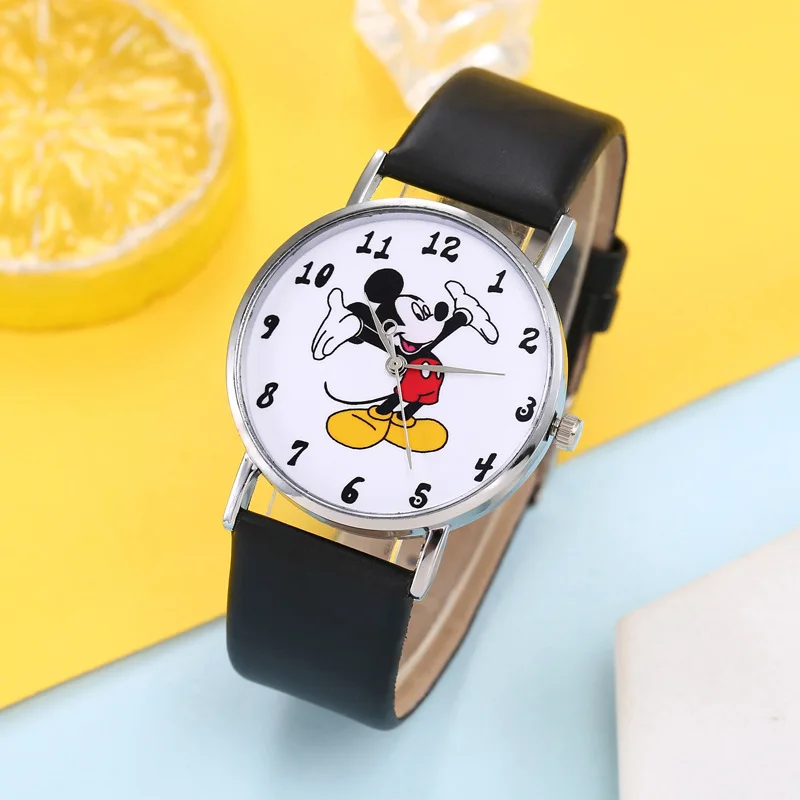 Фото Новые детские часы Disney с Микки Маусом, аналоговые цифровые часы с персонажем мультфильма Микки Маус, электронные кварцевые часы для мальчиков и девочек, подарки для детей №2