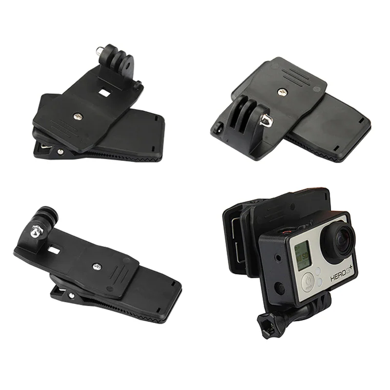 Вращающийся на 360 градусов зажим для рюкзака шляпы Gopro Hero 5 3 4 Session SJCAM SJ4000 Xiaomi Yi 4K Go
