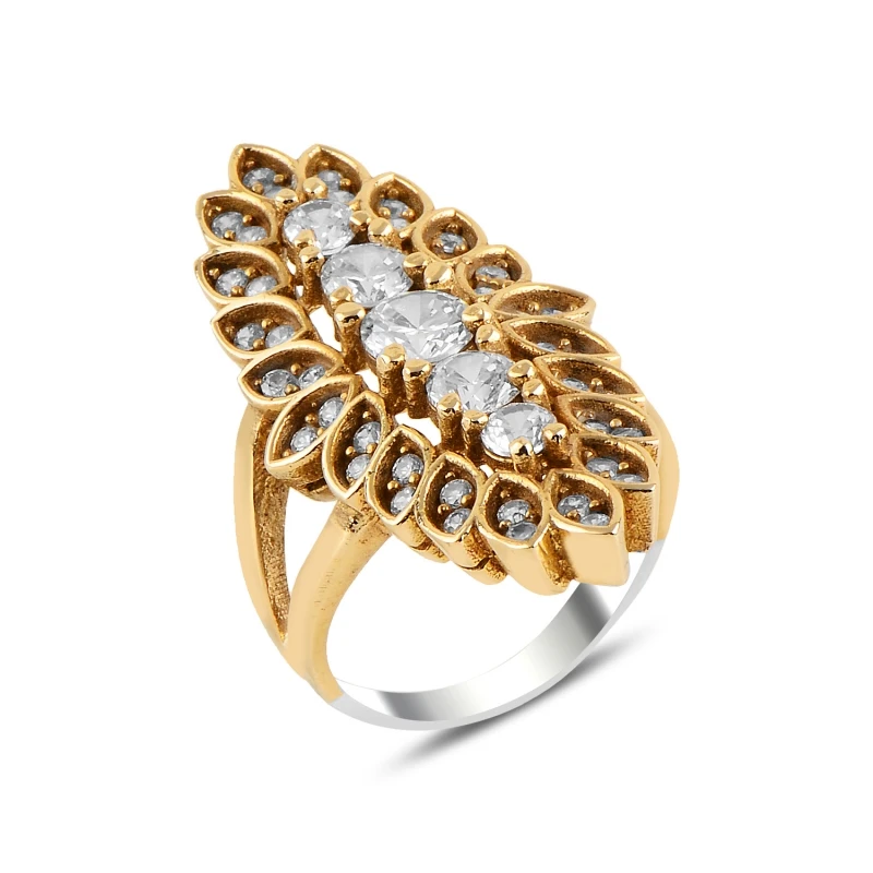 

Серебряное 925 пробы кольцо из настоящего циркония