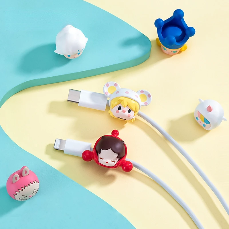 

Original Pop Bite Charging Cable Series Blind Box Toy Popmart Dimoo Skullpanda Molly Zimomo Kawaii Action Figures Surprise Bag