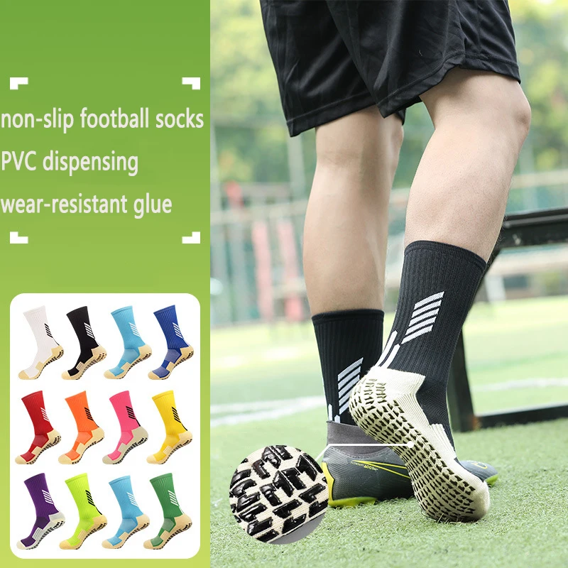

Summer men's mid-tube football sockschildren's non-slip sweat-absorbing towel bottom dispensing men's sports compression socks