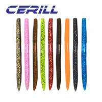 cerill 5 pcs 140mm 8 4g soft fishing lure artificial senko worm bait silicone shiner jigging wobblers bass carp swimbait tackle
