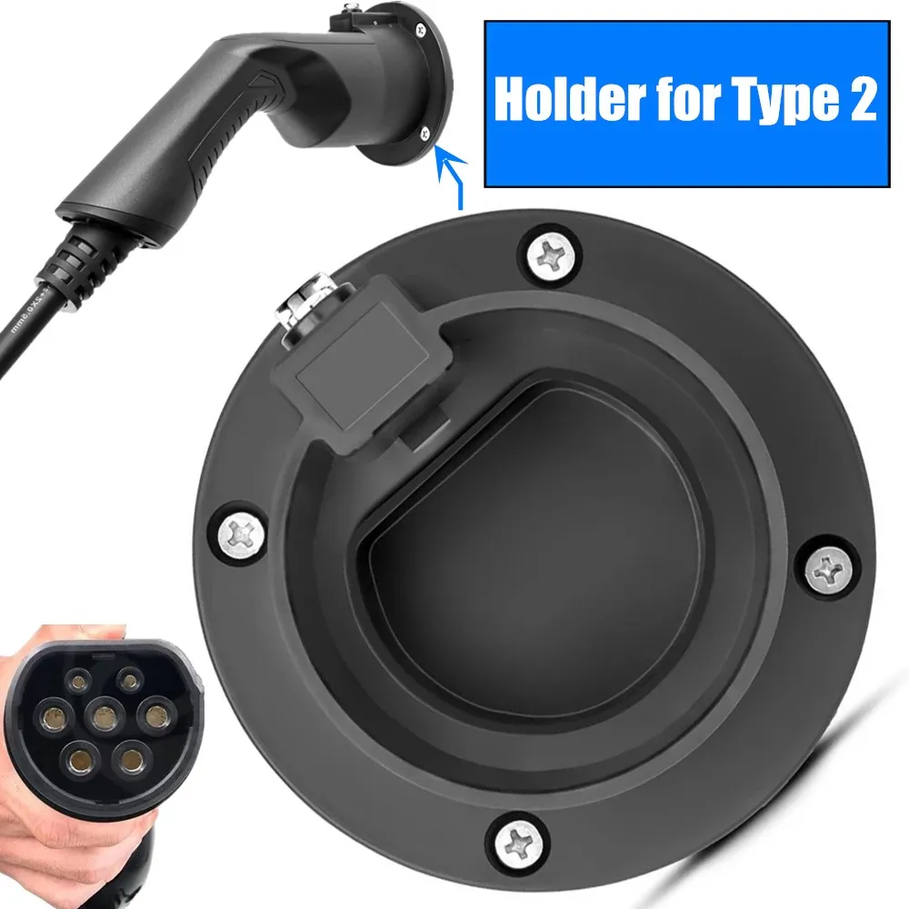

EV Charger IEC62196-2 Holder Type2 Electric Car Charger Wall Mount Holder Portable Electric Vehicle Charging Cable Holder