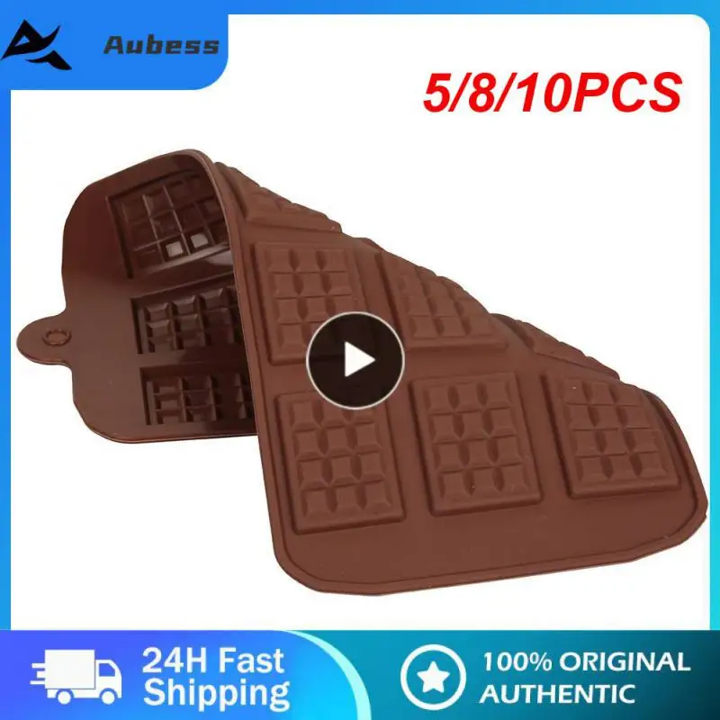 

5/8/10PCS 12 Even Chocolate Mold Silicone Mold Fondant Waffles Molds DIY Candy Bar Mould Cake Decoration Tools Kitchen Baking